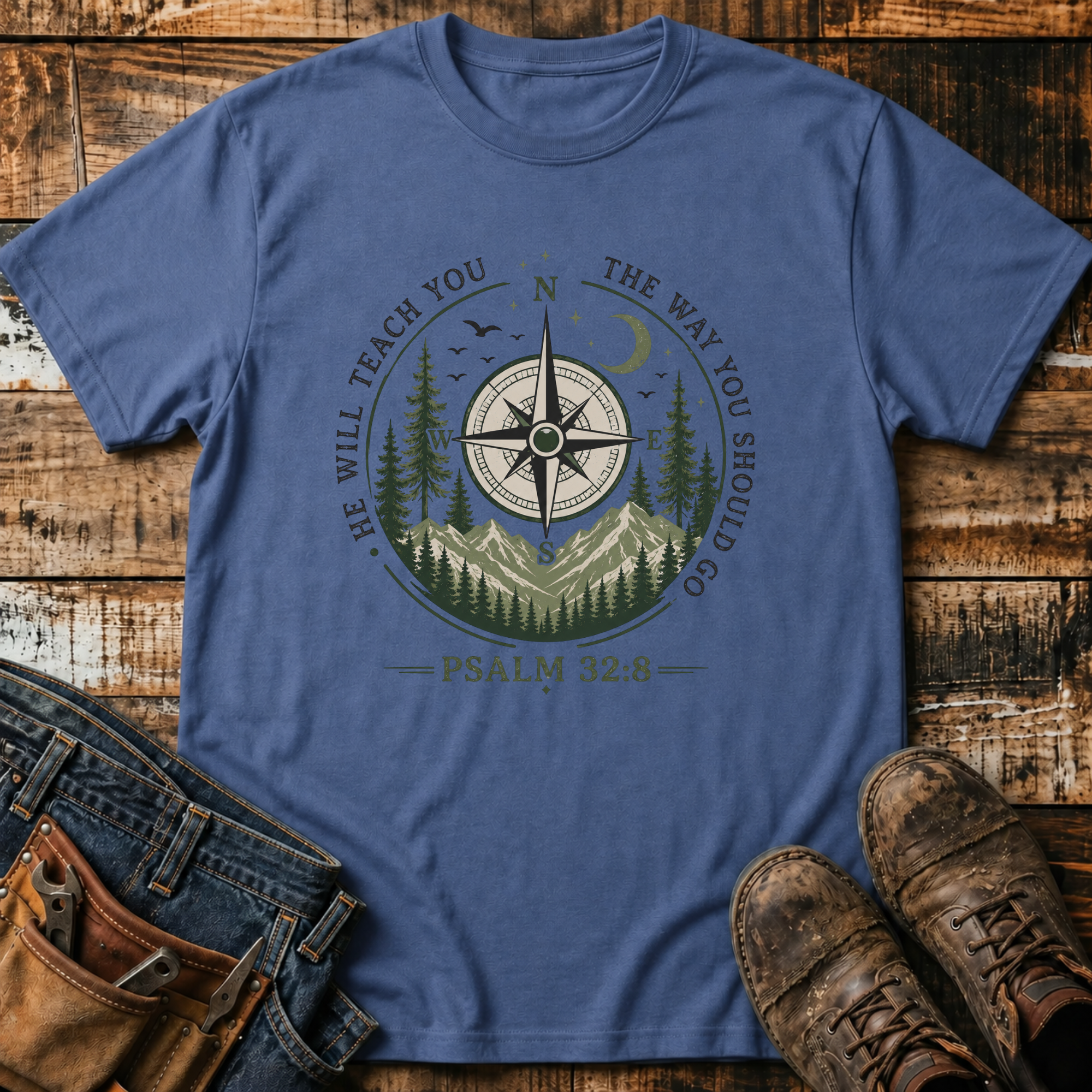 Compass & Forest Psalm T-Shirt