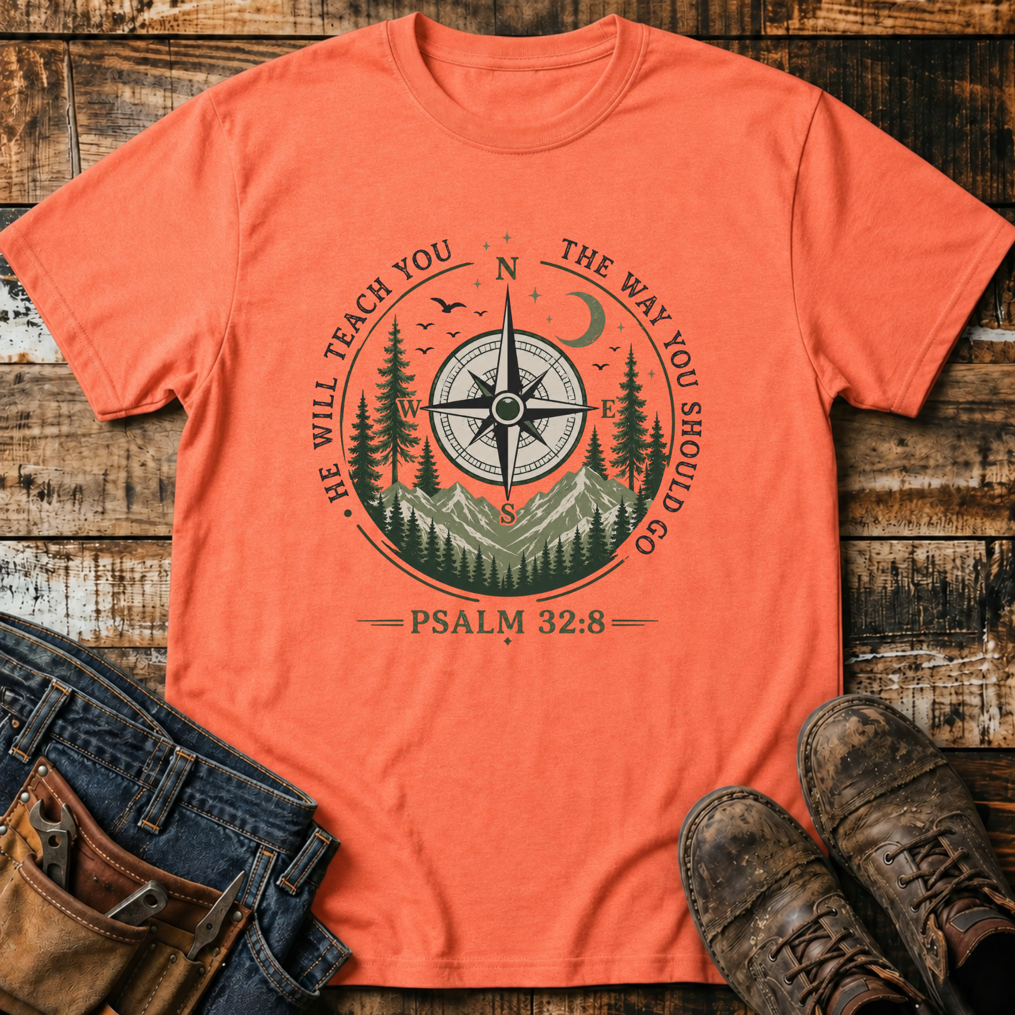 Compass & Forest Psalm T-Shirt