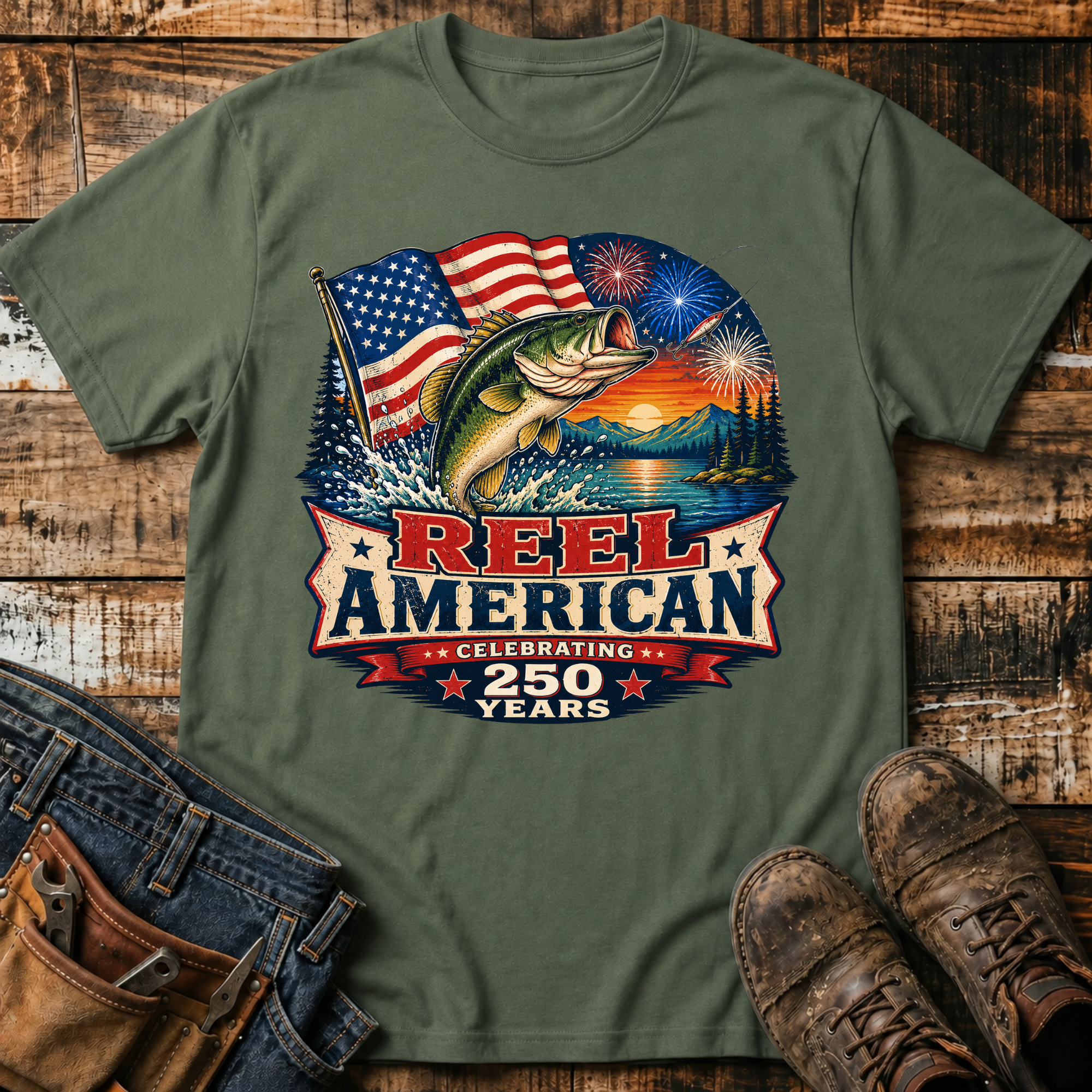 Reel American Fishing T-Shirt