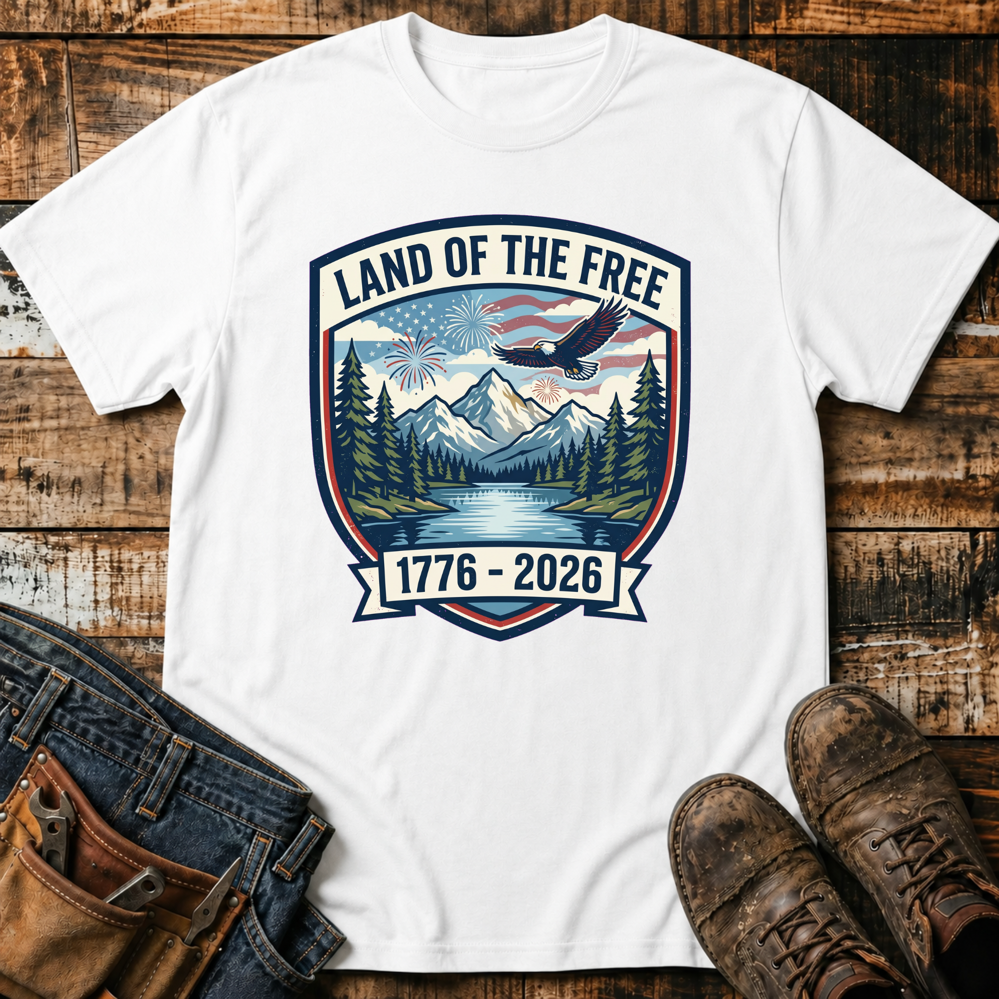 Land of the Free 1776-2026 T-Shirt