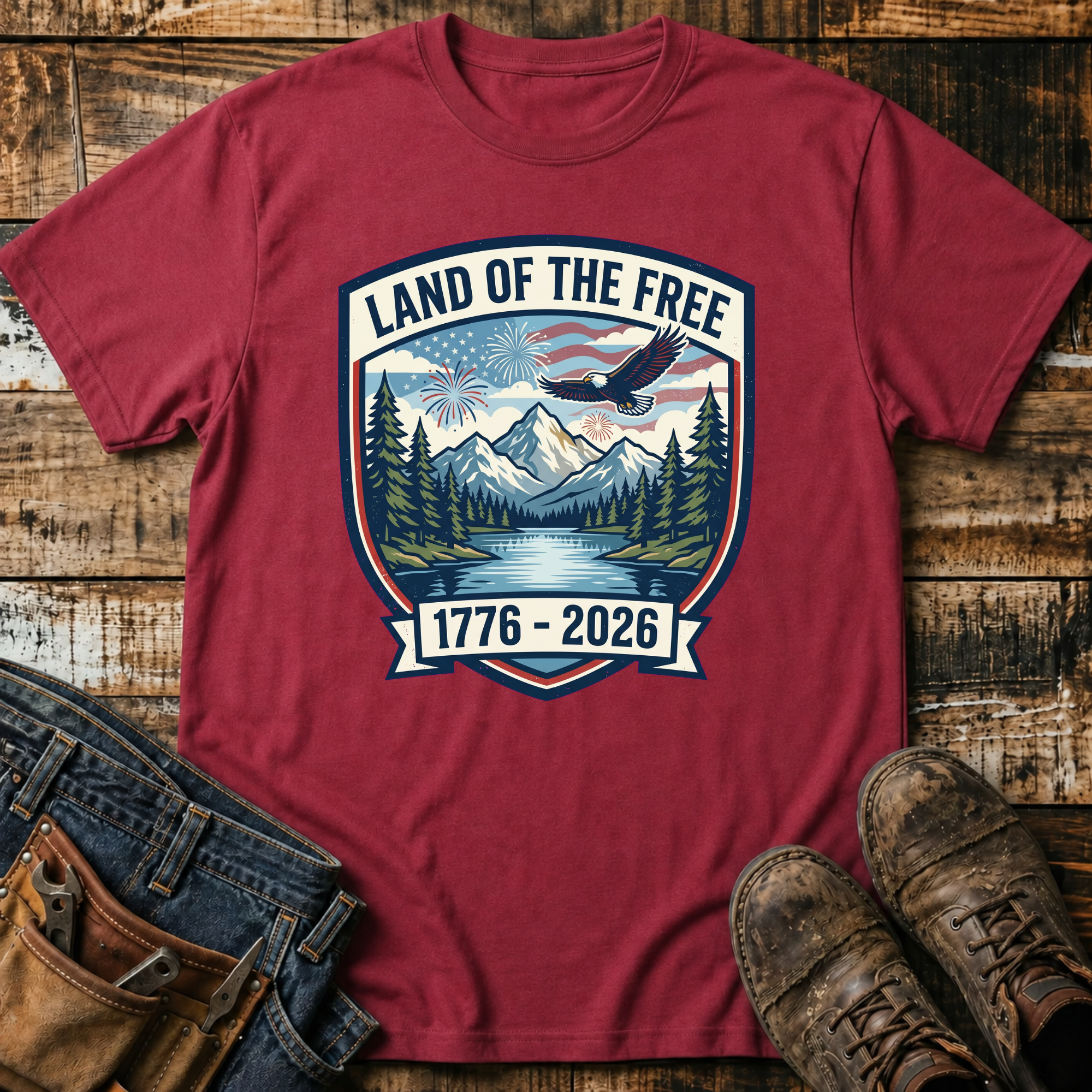 Land of the Free 1776-2026 T-Shirt