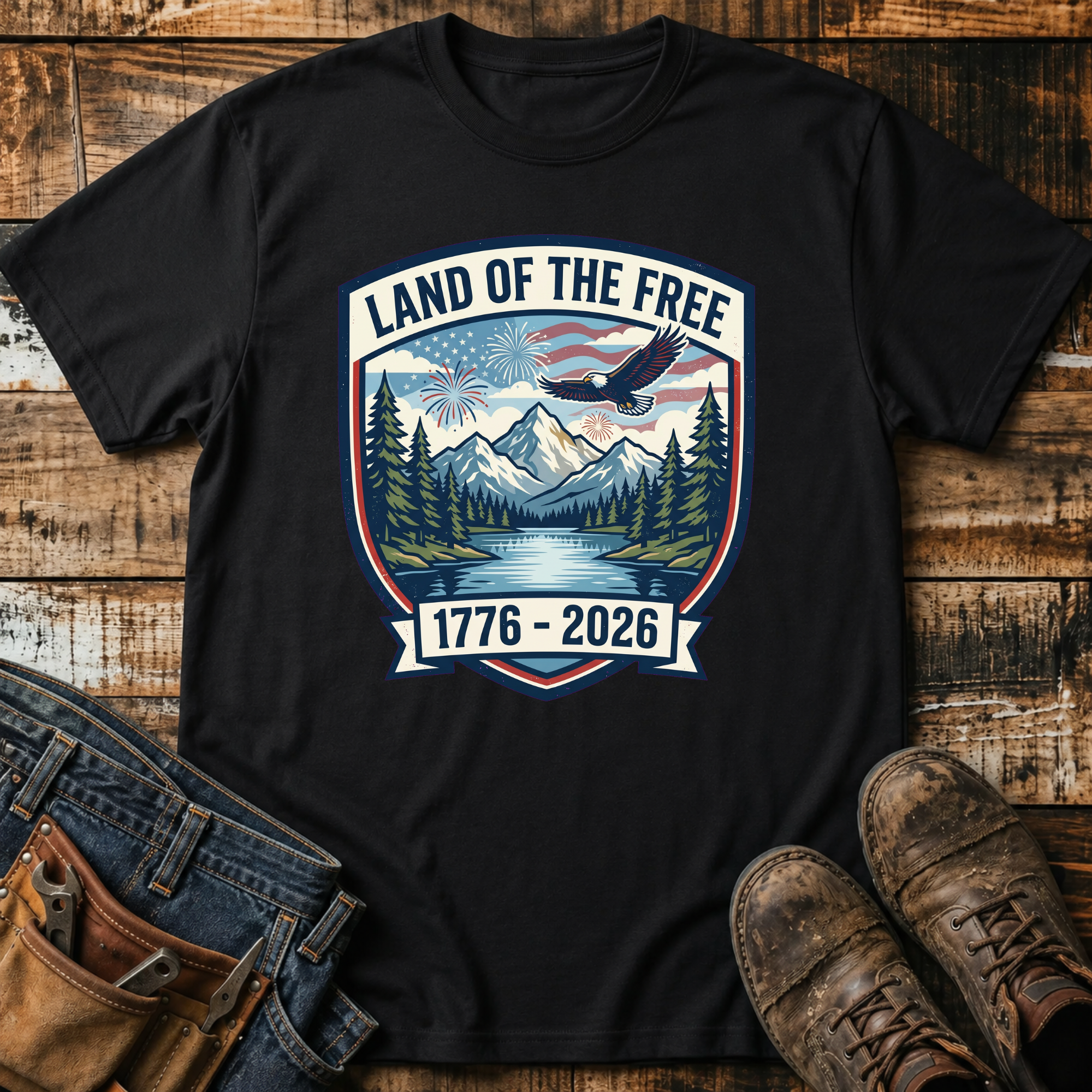 Land of the Free 1776-2026 T-Shirt