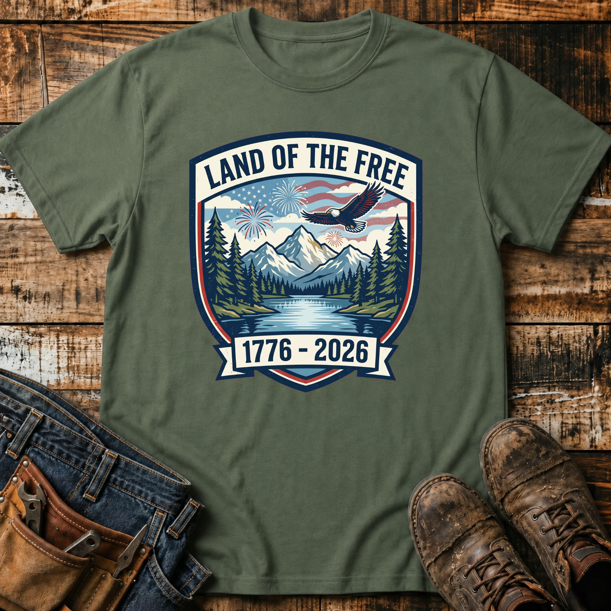 Land of the Free 1776-2026 T-Shirt