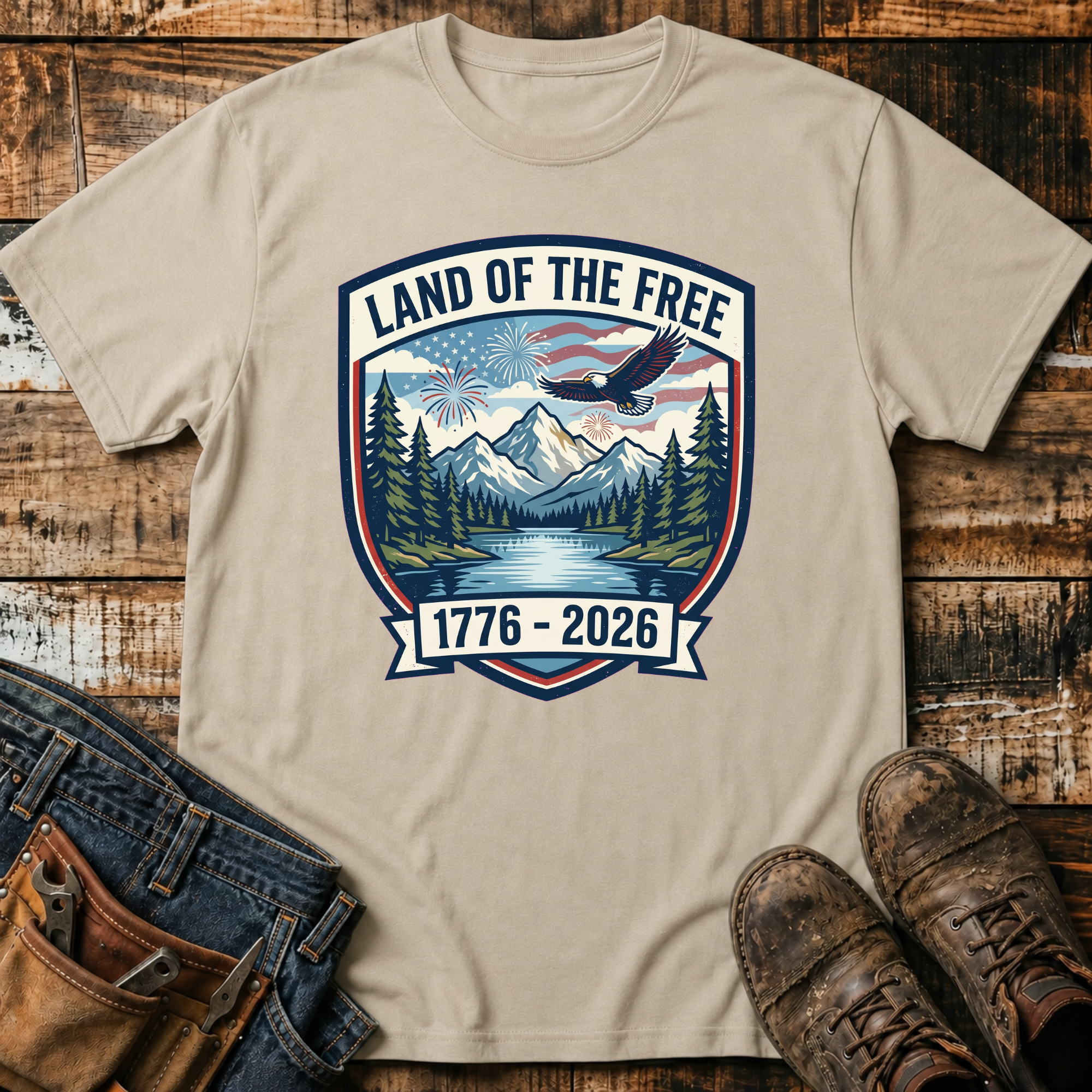 Land of the Free 1776-2026 T-Shirt