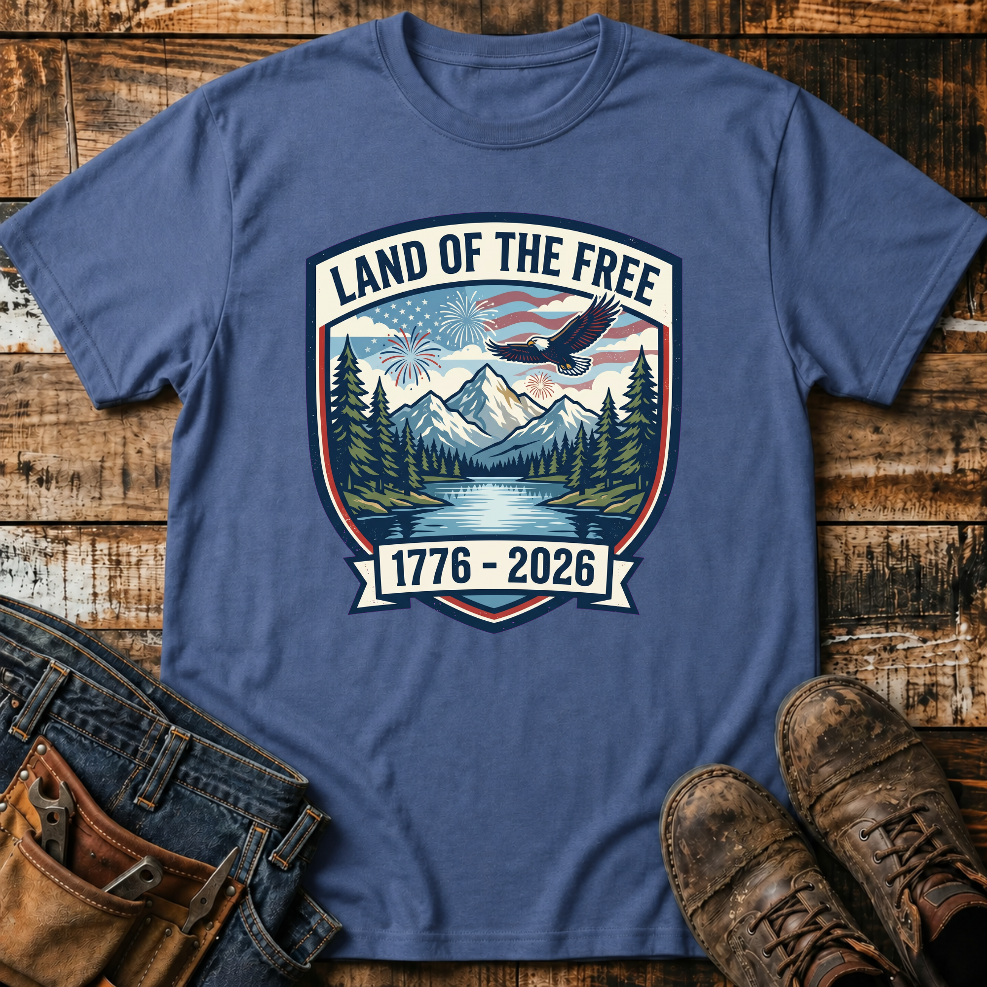 Land of the Free 1776-2026 T-Shirt