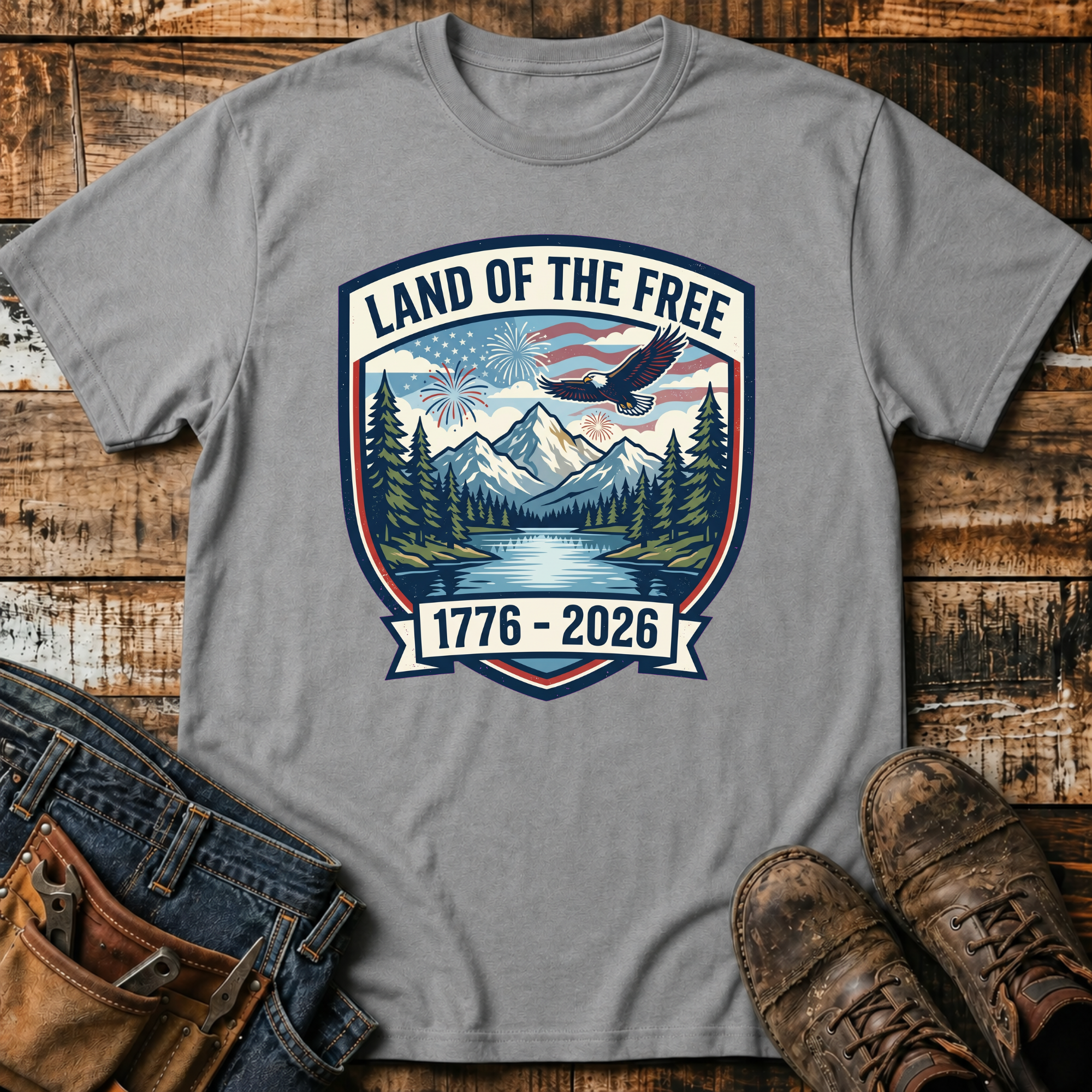 Land of the Free 1776-2026 T-Shirt