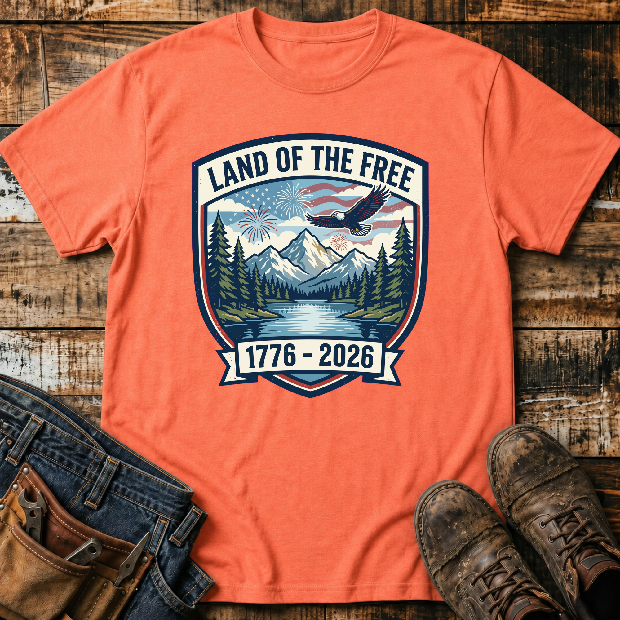 Land of the Free 1776-2026 T-Shirt