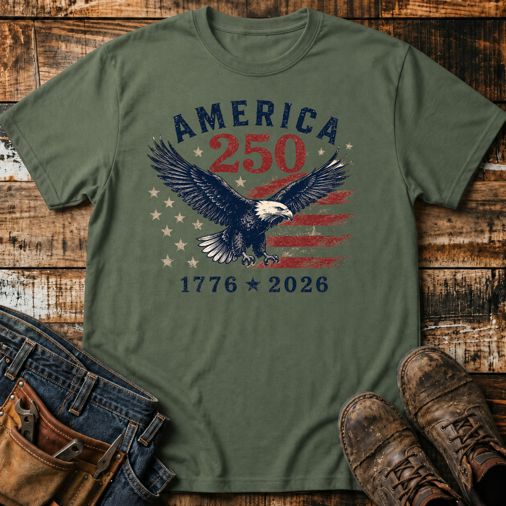 1776-2026 250 Eagle T-Shirt