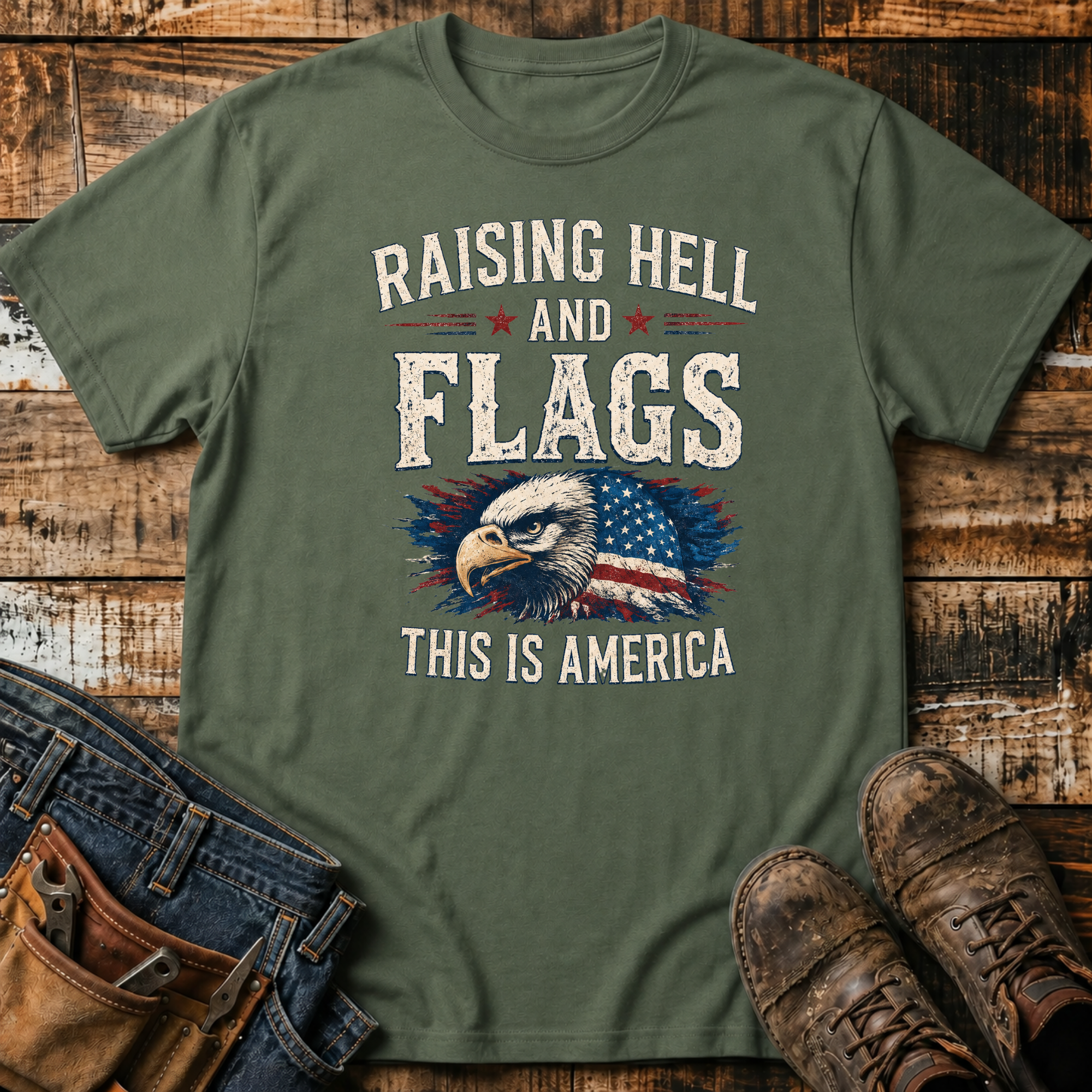 Raising Hell & Flags T-Shirt