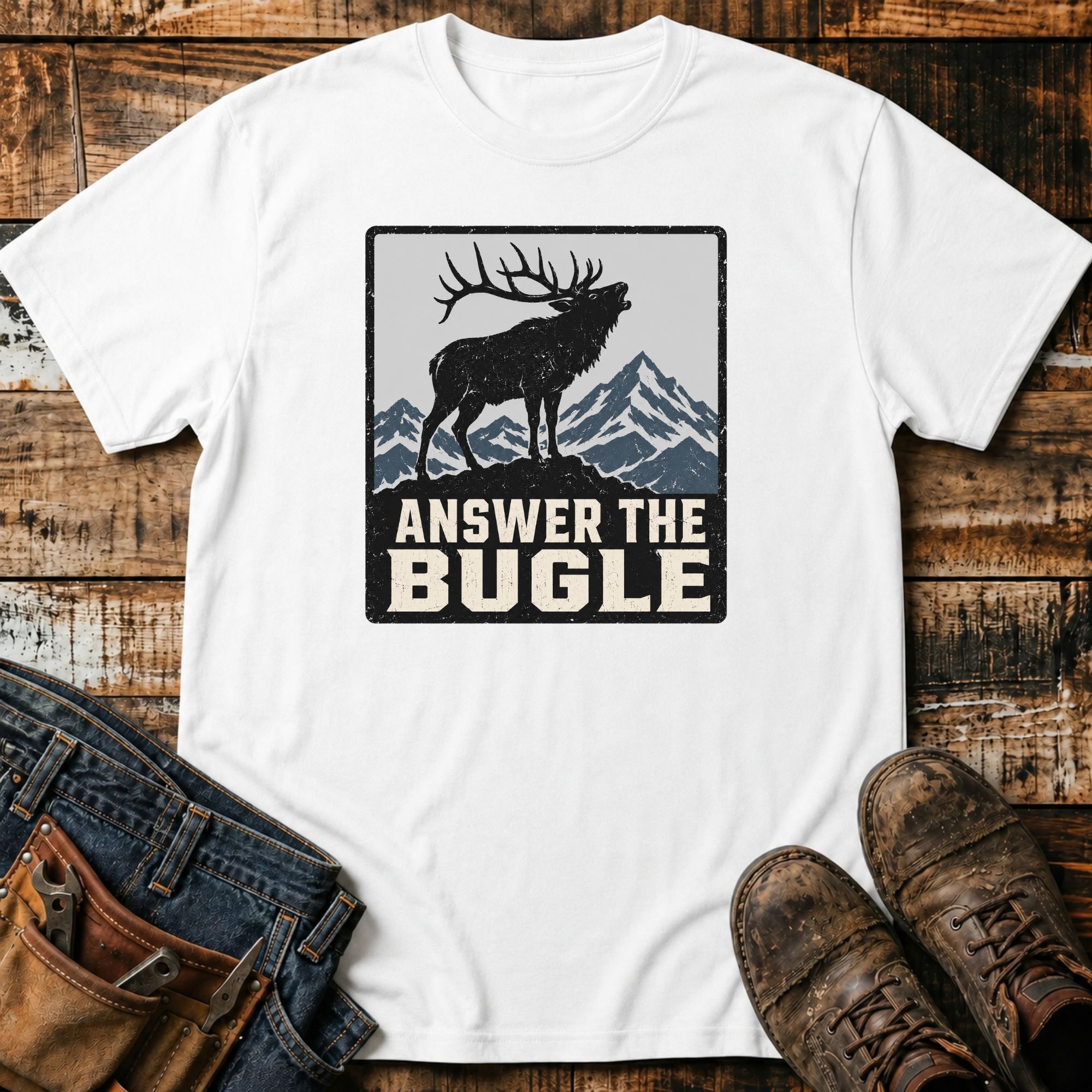 Answer the Bugle Elk T-Shirt
