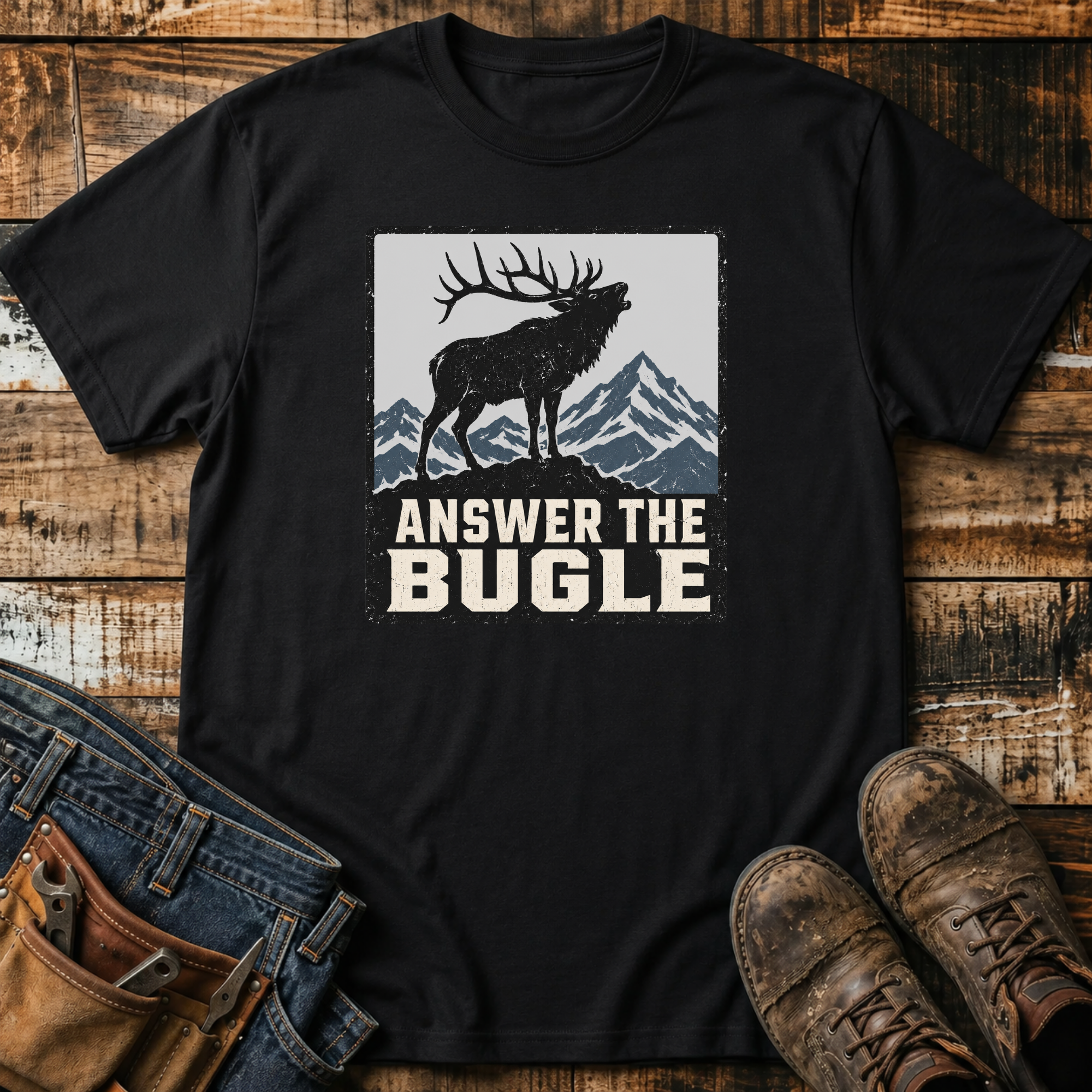 Answer the Bugle Elk T-Shirt