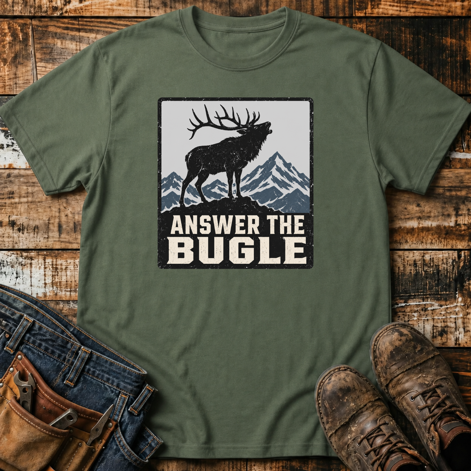 Answer the Bugle Elk T-Shirt