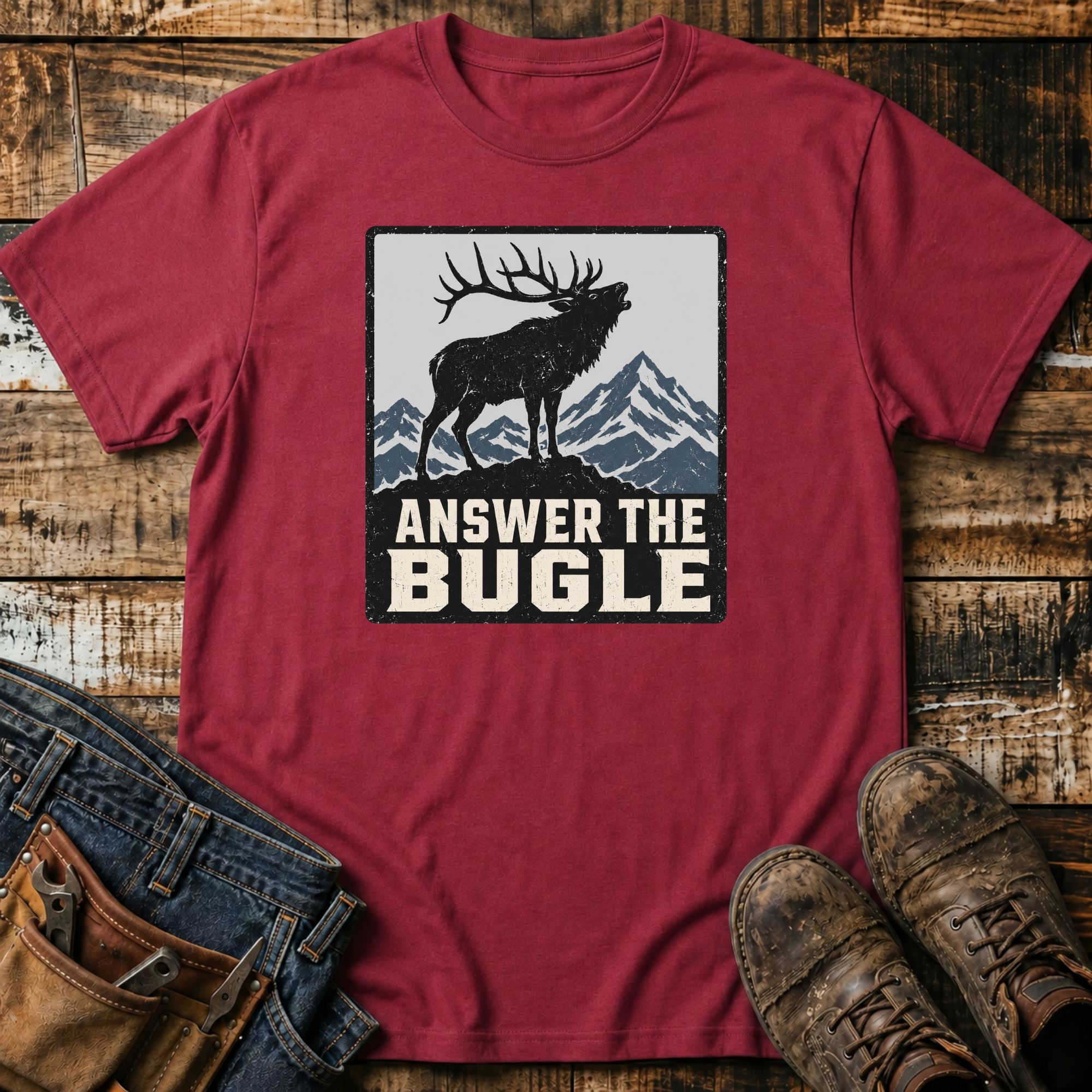 Answer the Bugle Elk T-Shirt