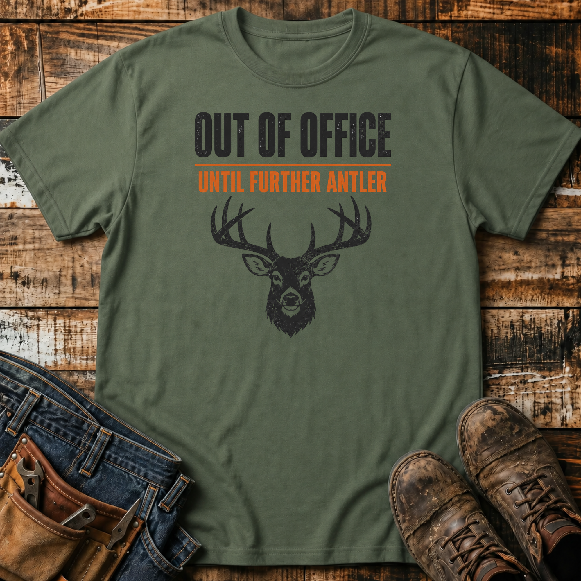 Out of Office Until Further Antler T-Shirt