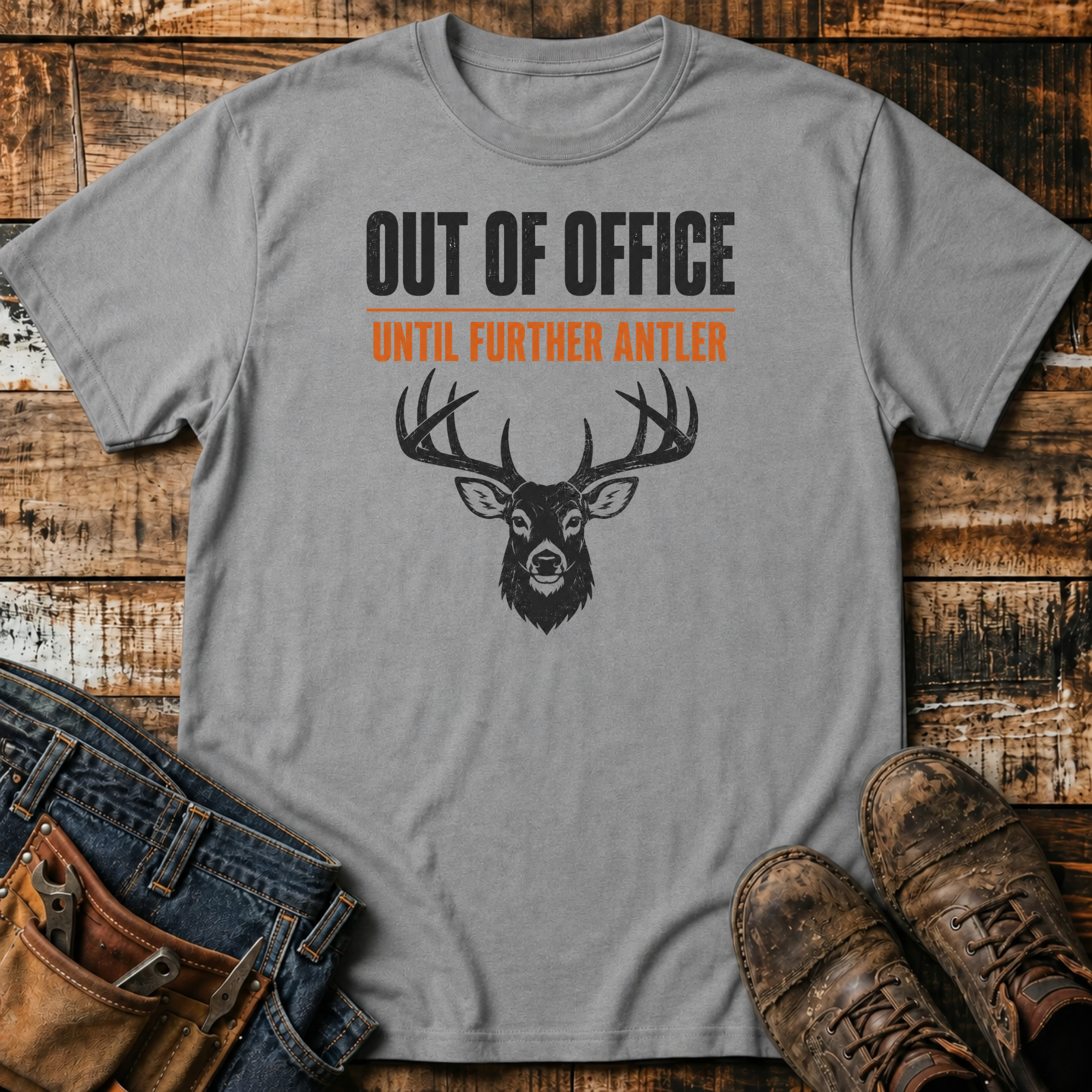 Out of Office Until Further Antler T-Shirt