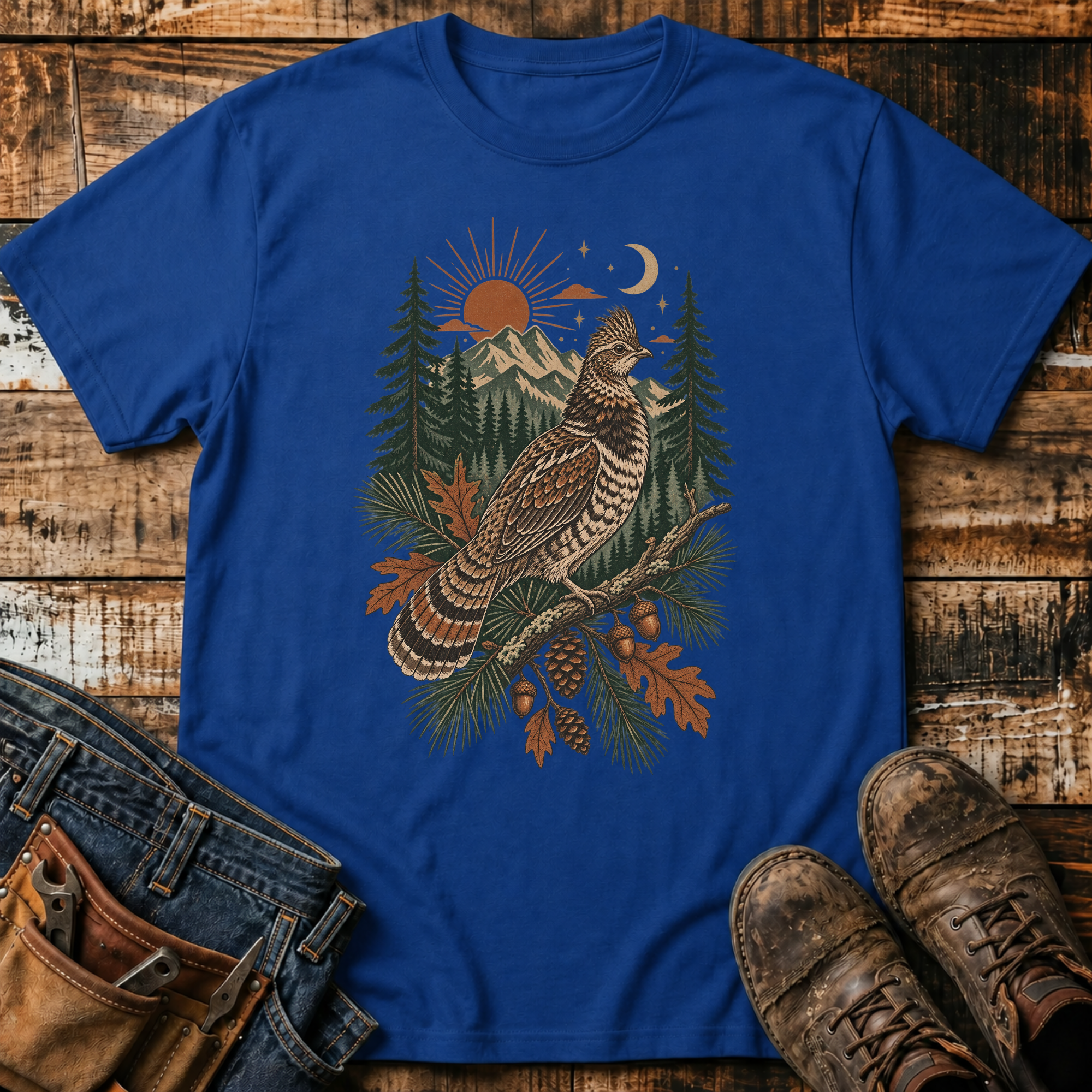 Ruffed Grouse Forest T-Shirt