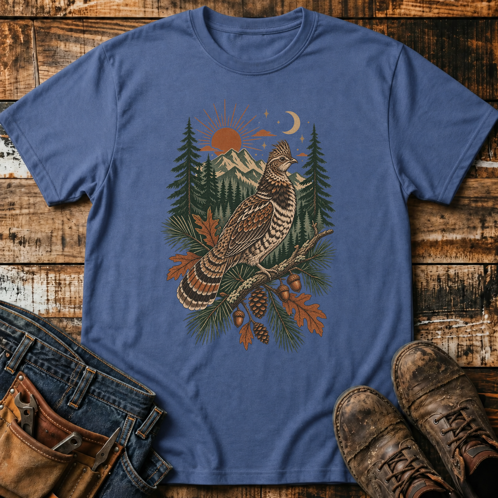 Ruffed Grouse Forest T-Shirt