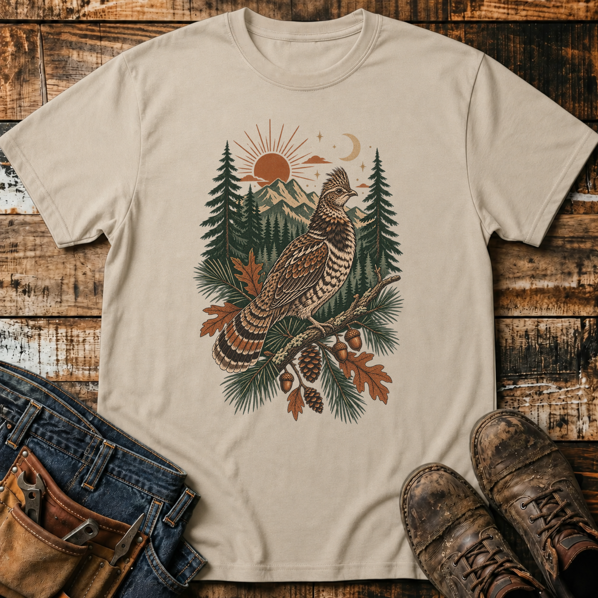 Ruffed Grouse Forest T-Shirt