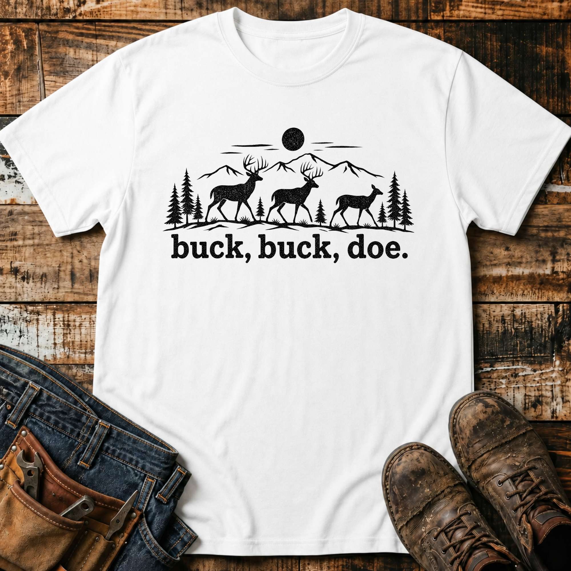buck, buck, doe. T-Shirt