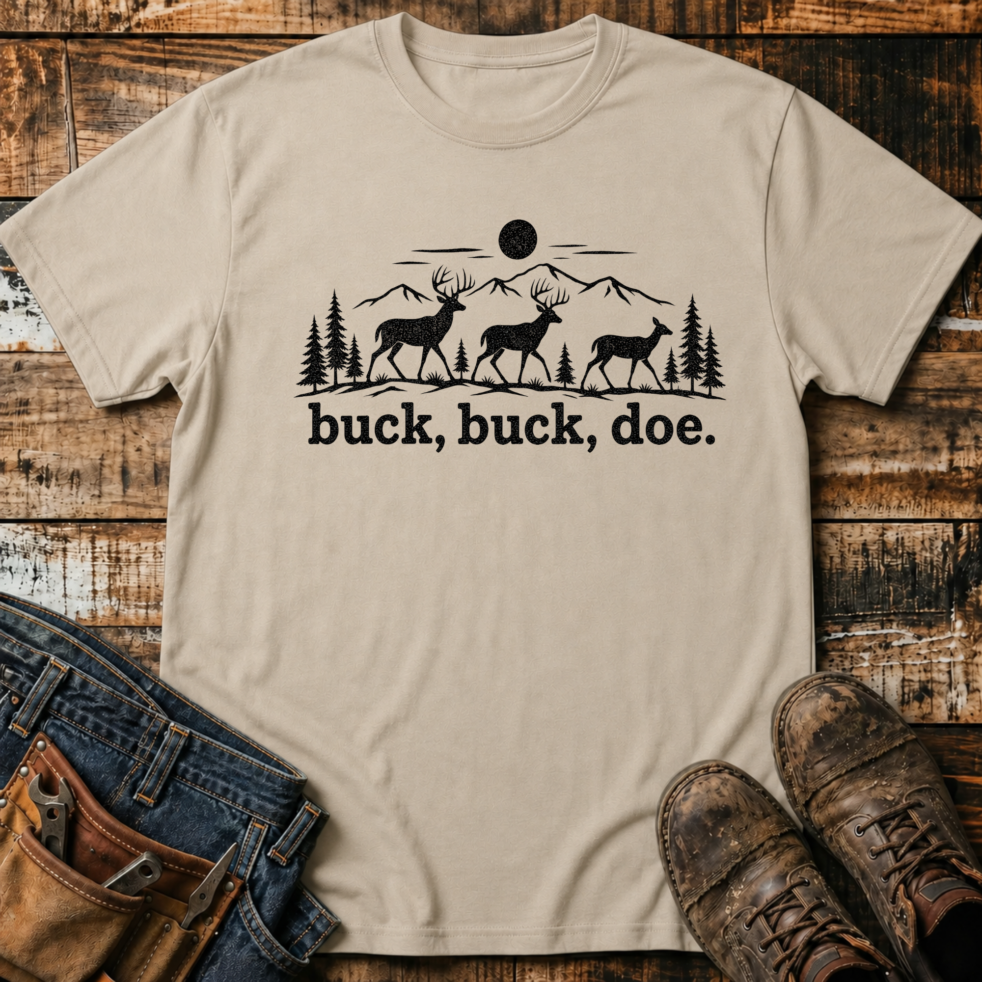 buck, buck, doe. T-Shirt