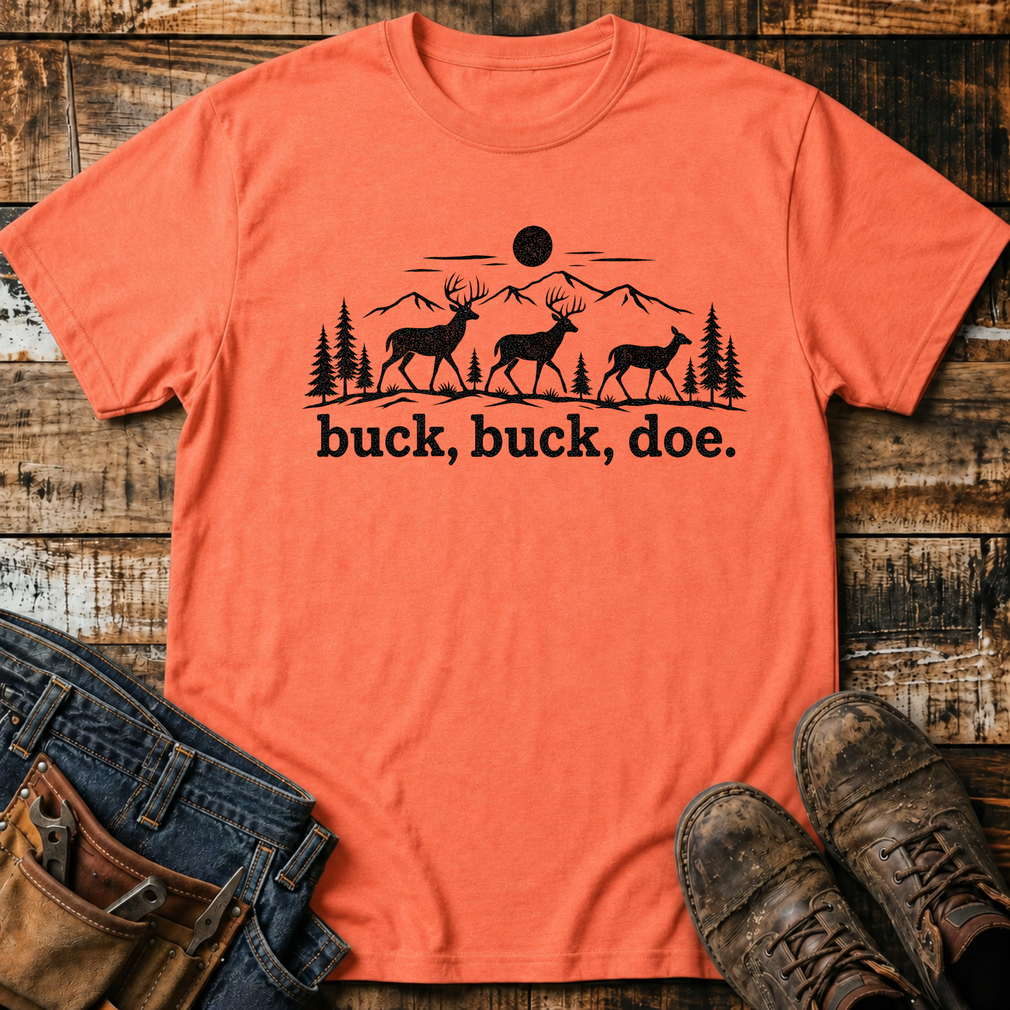 buck, buck, doe. T-Shirt