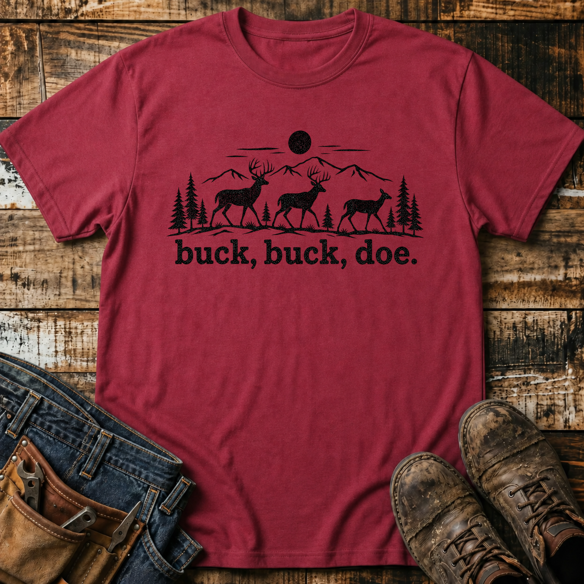 buck, buck, doe. T-Shirt
