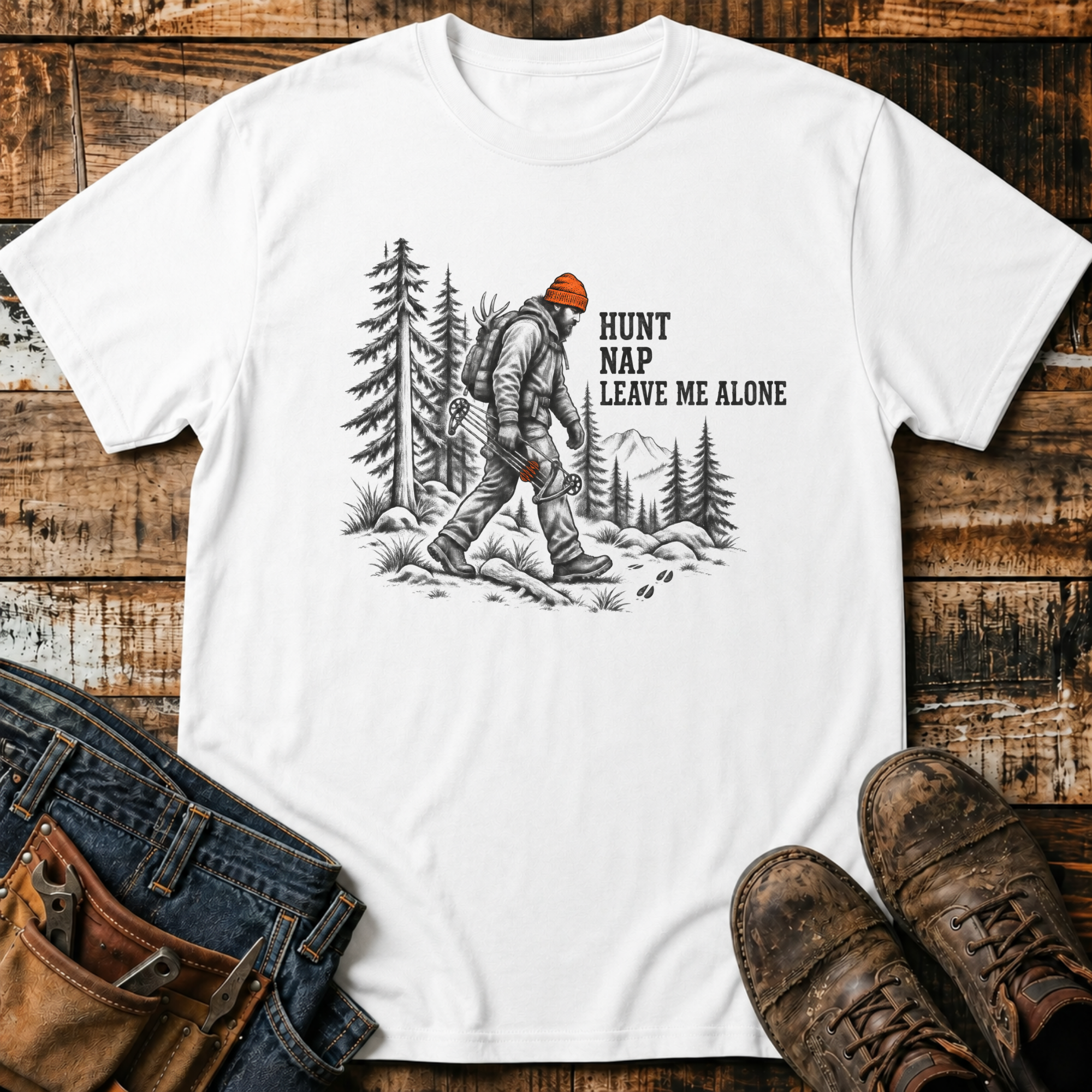 Hunt Nap Leave Me Alone T-Shirt