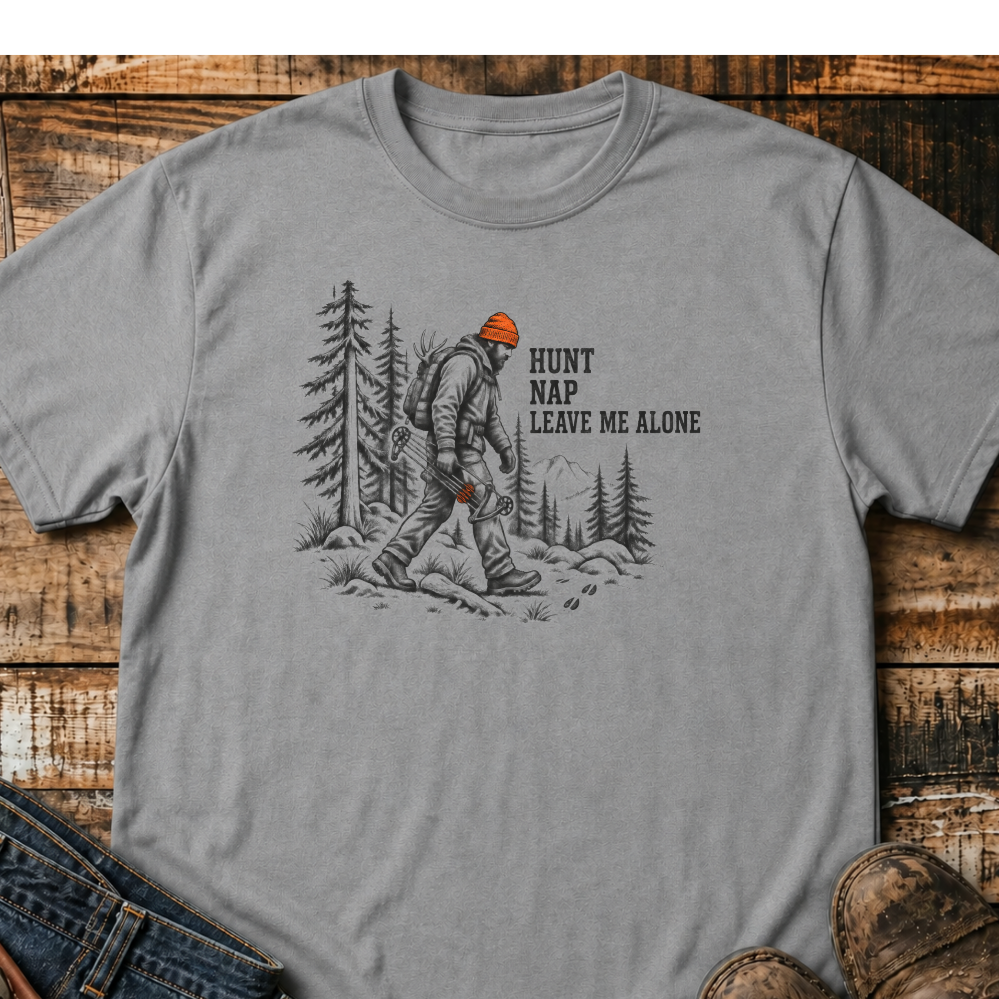 Hunt Nap Leave Me Alone T-Shirt