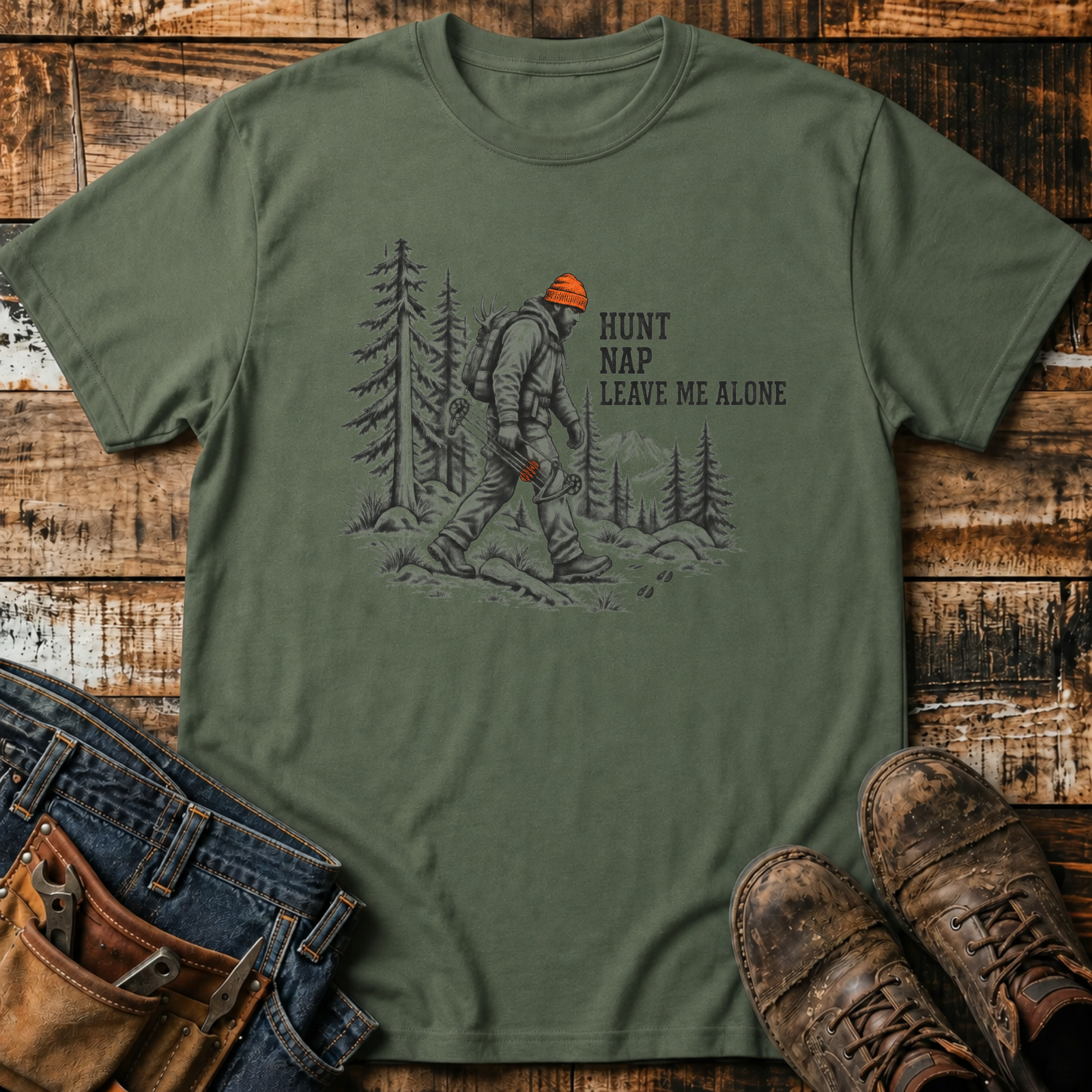Hunt Nap Leave Me Alone T-Shirt
