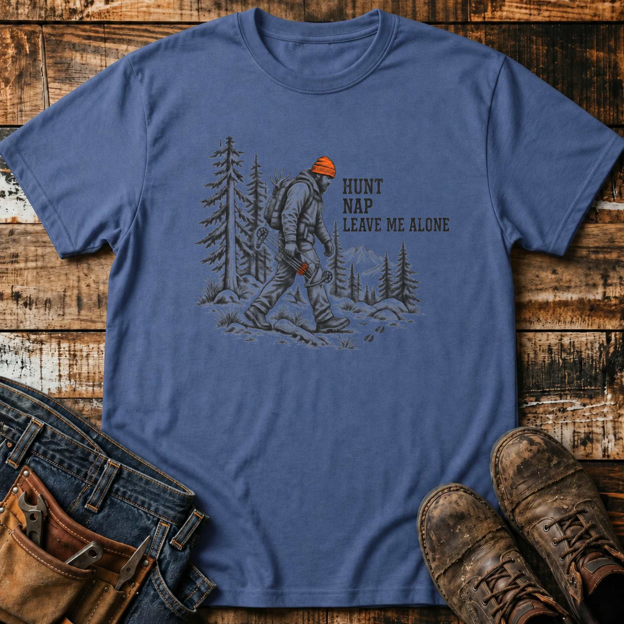 Hunt Nap Leave Me Alone T-Shirt