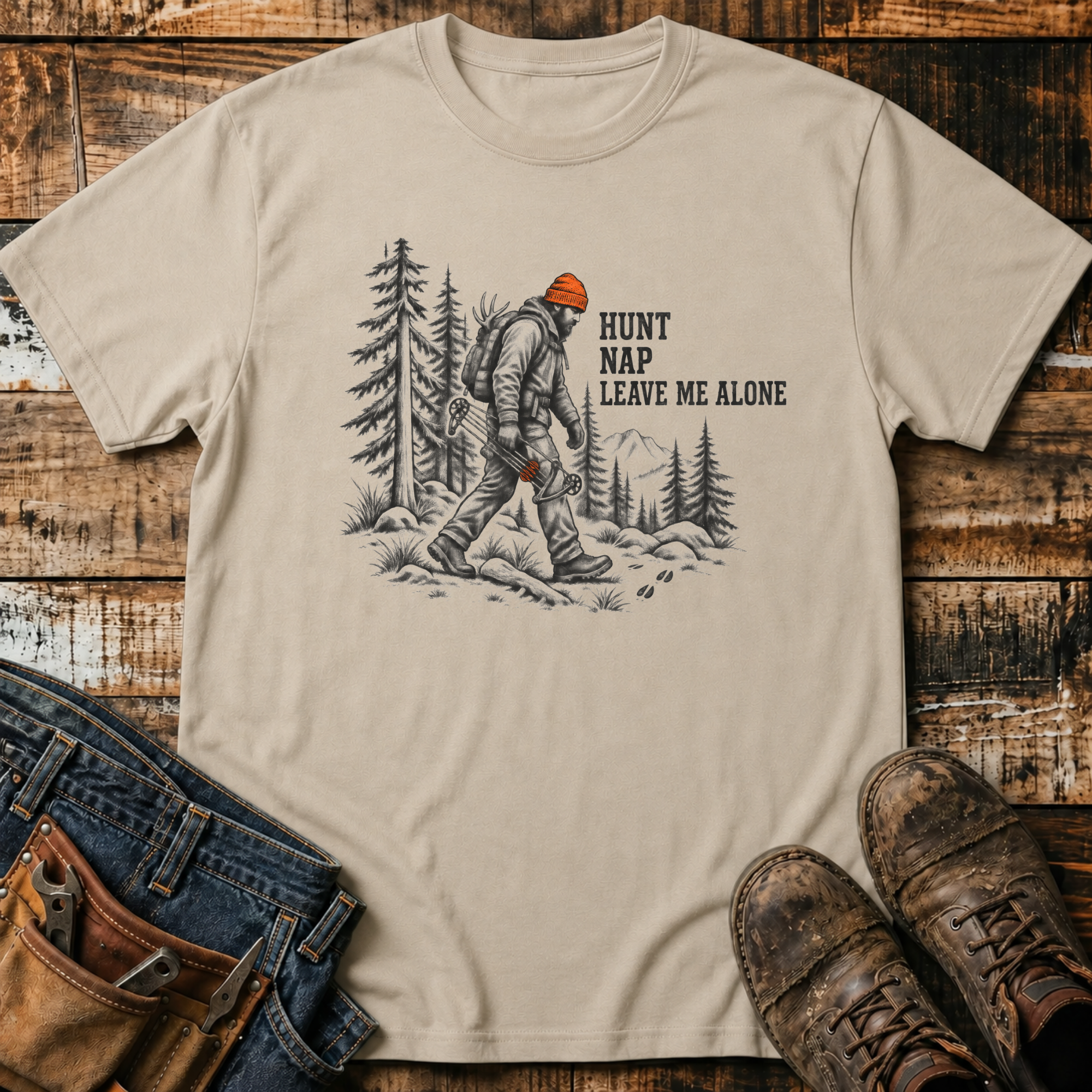 Hunt Nap Leave Me Alone T-Shirt