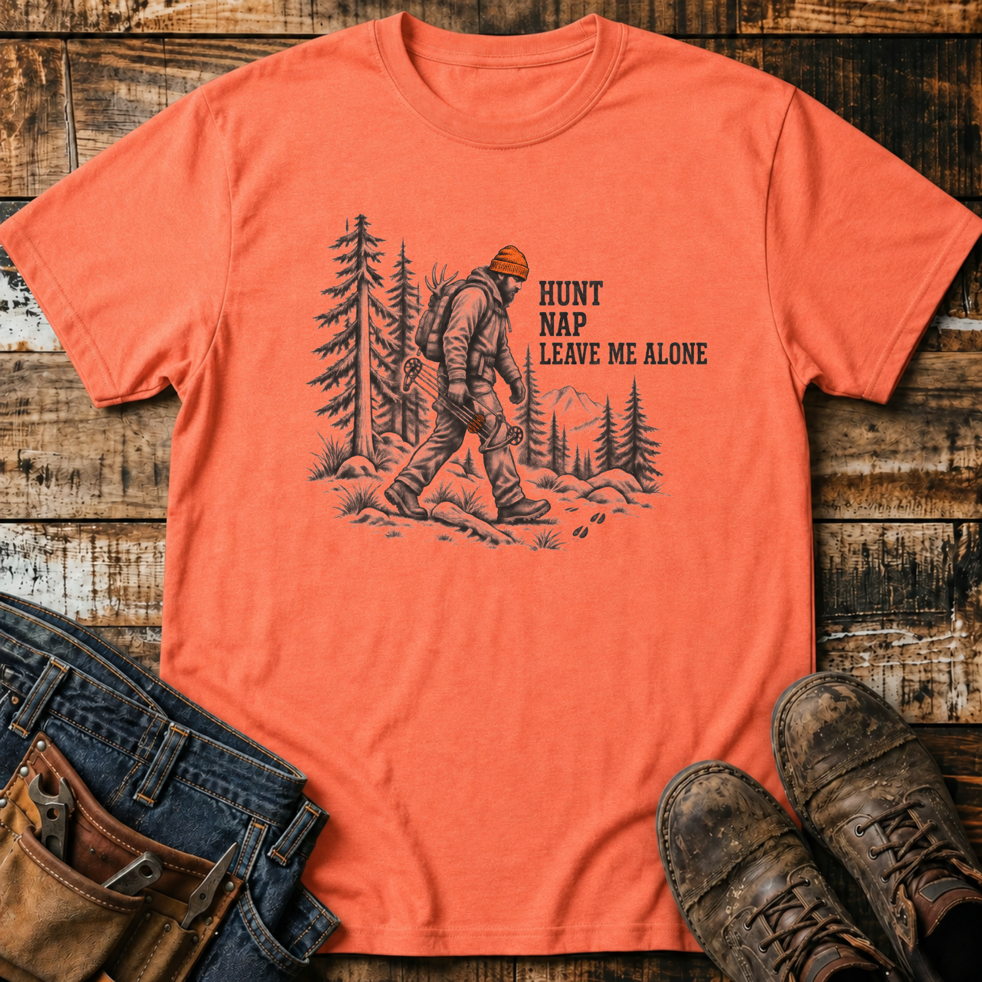 Hunt Nap Leave Me Alone T-Shirt