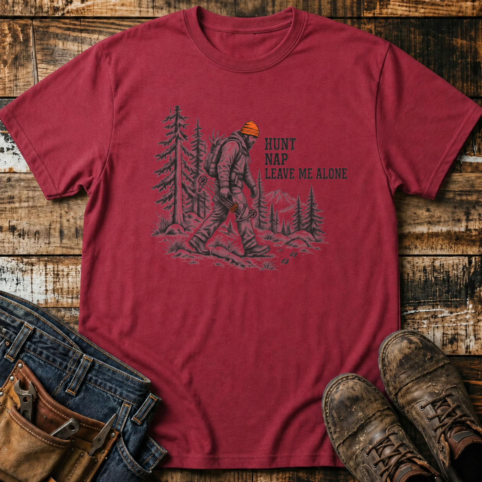 Hunt Nap Leave Me Alone T-Shirt